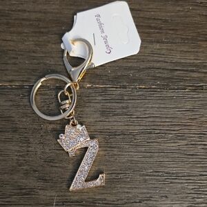 Unlisted Sparkling Gold Initial Z Keychain